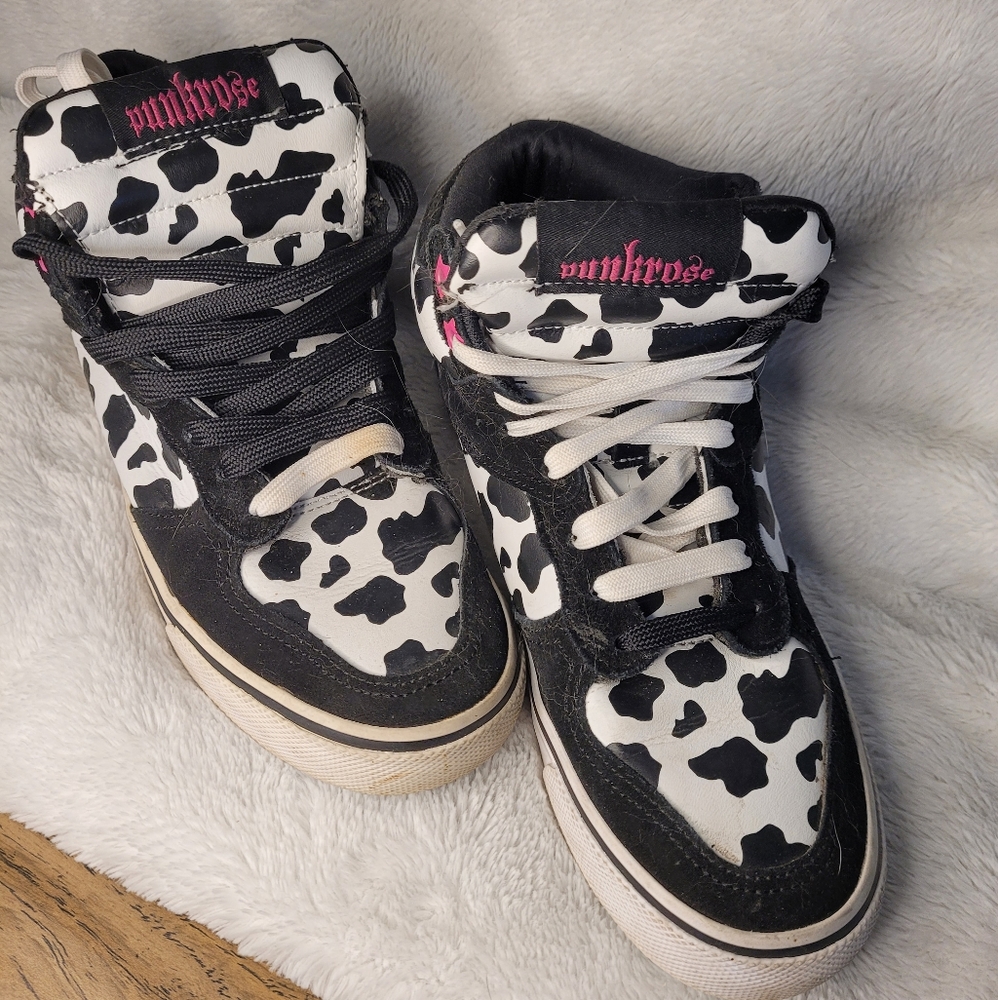Punkrose cow print sneakers